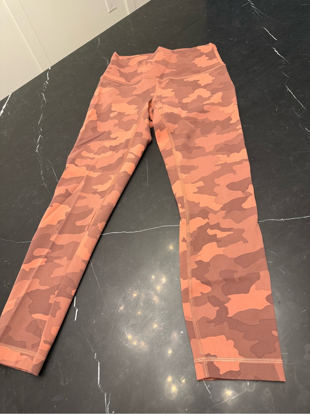 lululemon athletica Women's Coral and Rust Camo Leggings